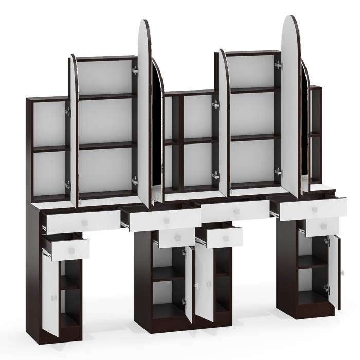 С зеркалом, Два туалетных столика Трельяжа МД №2