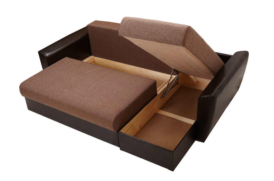 Диваны угловые, Диван угловой  Амстердам 150, рогожка /экокожа