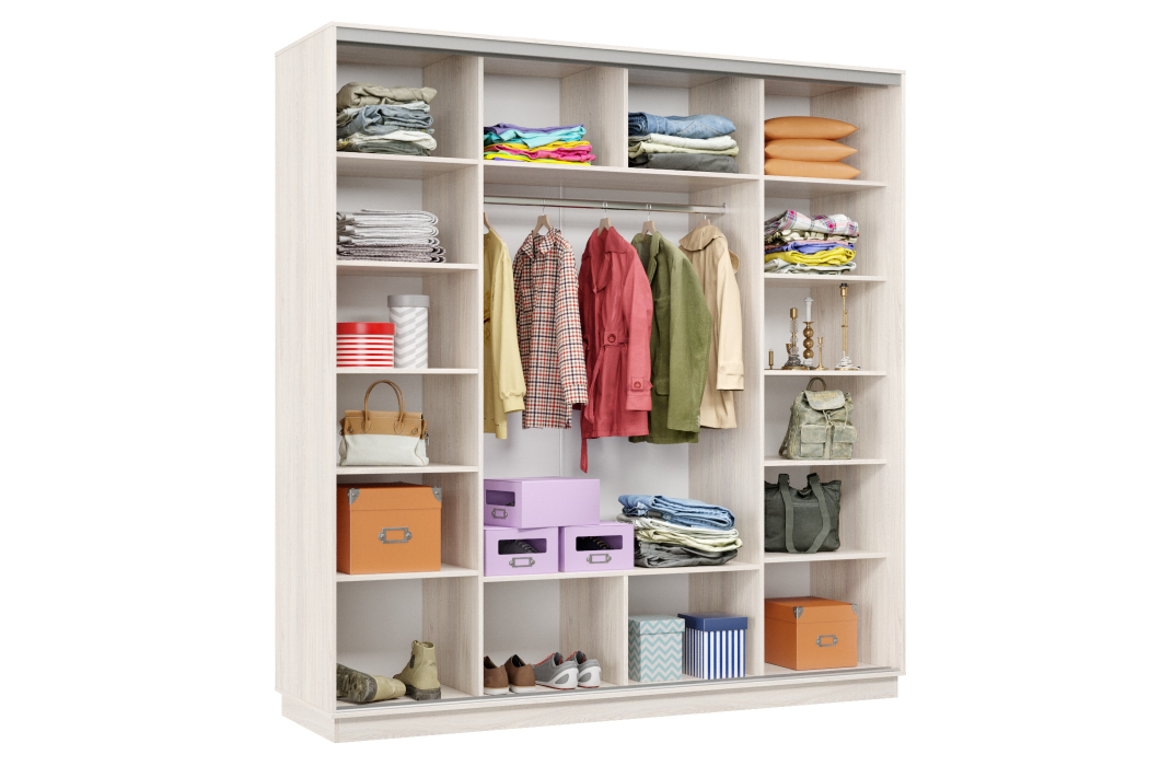 Шкафы-купе 3-х дверные, Шкаф-купе Премьер Лайт 34 (08;11;08) трехдверный