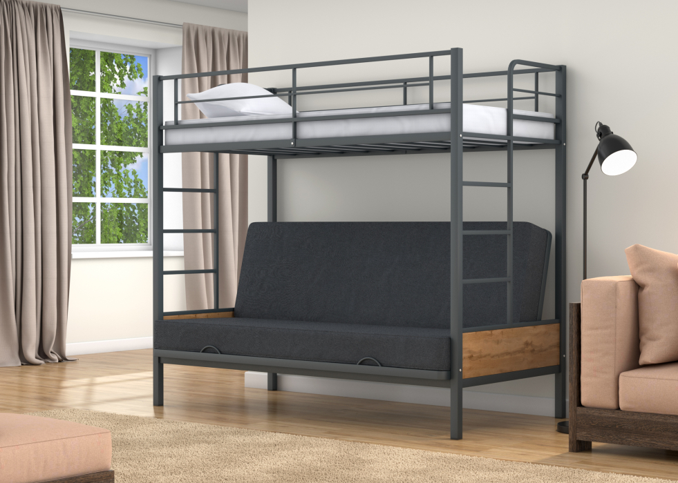 Для подростков, Двухъярусная кровать-диван Дакар 1 (вставки дуб ватан)