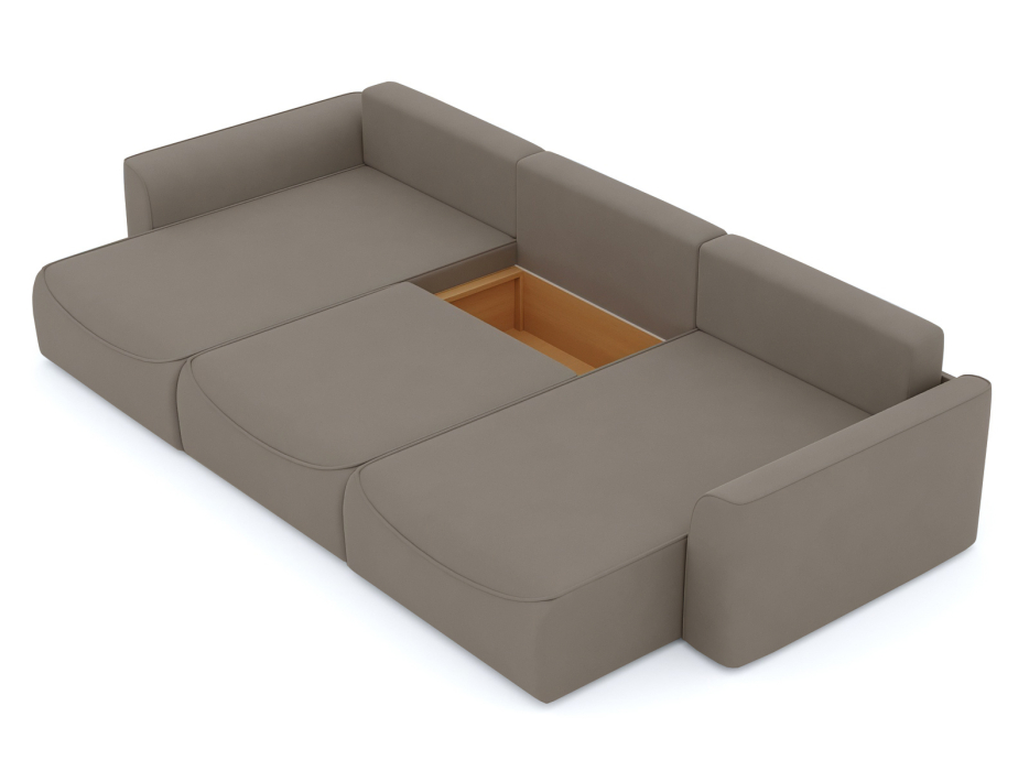 Диваны угловые в гостиную, Диван-кровать П-образный Рафаэль еврокнижка НПБ, велюр