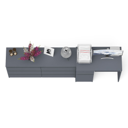 Комод 6-ть ящиков Мори 1380 и стол компьютерный МС-1 дверка и ящик слева