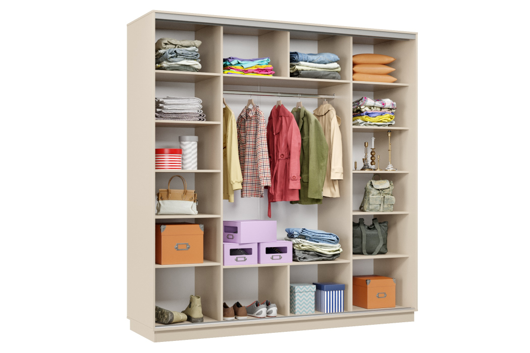 Шкафы-купе 3-х дверные, Шкаф-купе Премьер Лайт 36 (05;05;05) трехдверный