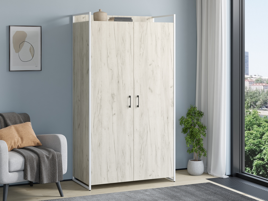 Шкафы двухстворчатые, Шкаф Urban Лофт 01 Белый