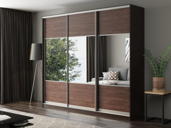 Шкаф-купе Айсберг 260 ВЕНГЕ (шамони темный/комбинированный)