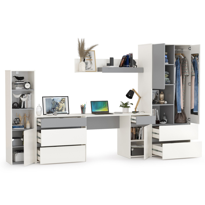 Для девочек, Полный набор мебели в молодёжную комнату Торонто № 01