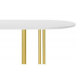 Стол Хьюго О 180 х 90 (золотые ноги)
