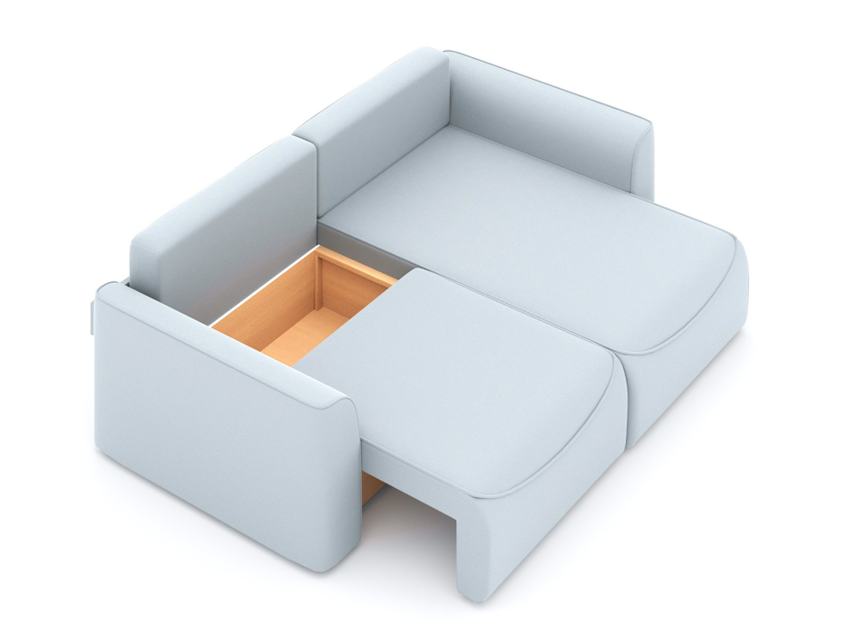 Диваны угловые в гостиную, Диван-кровать угловой Рафаэль еврокнижка НПБ, велюр