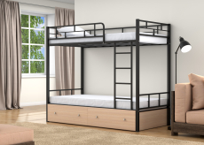 Для подростков, Двухъярусная кровать Валенсия ящики дуб молочный