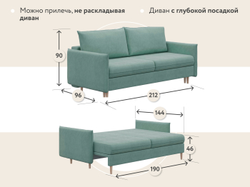 Диван-кровать Сканди, велюр