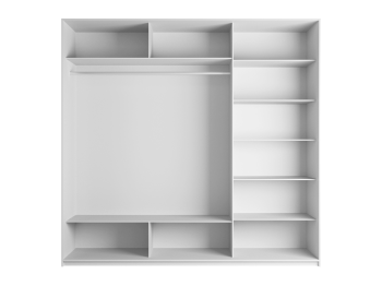 Шкаф Прайм трио 1ДСП+2 зеркало 2300х1800х570