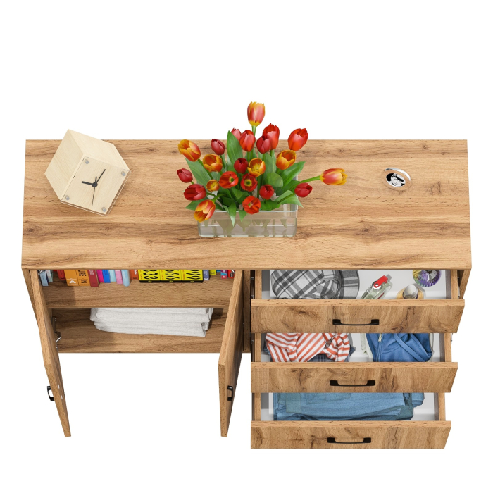 Комоды, Комод-тумба две дверки и три ящика РВК 123-1204