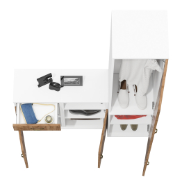 Тумба с ящиком и дверкой с пеналом 21Б и тумба с нишей Лидер-8