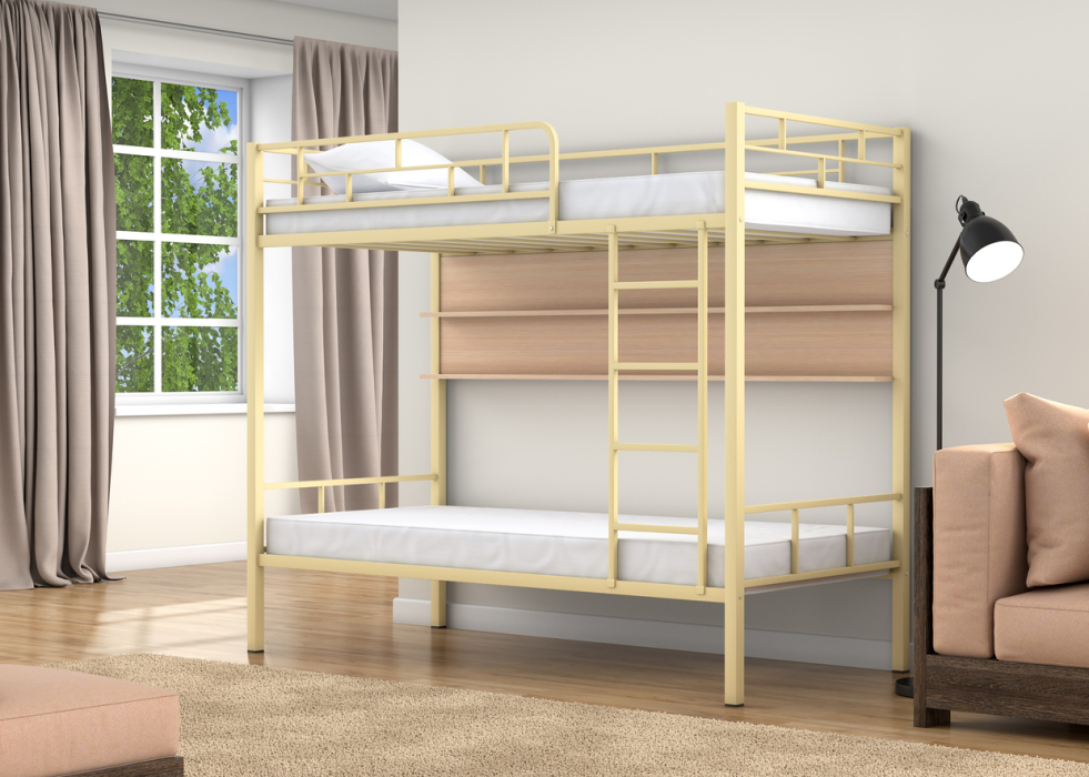 Для подростков, Двухъярусная кровать Валенсия полка дуб молочный