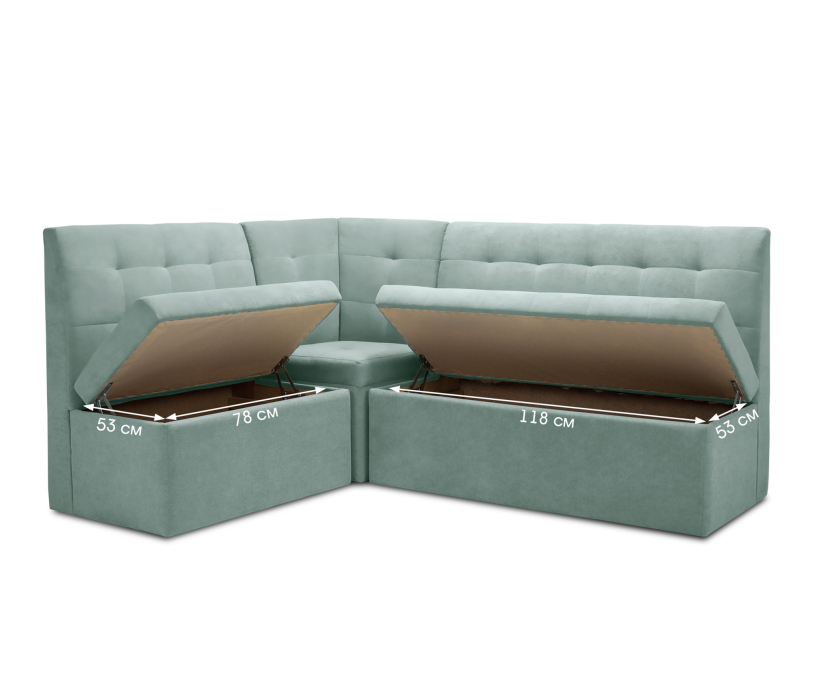 Кухонные уголки, Диван кухонный угловой Омега, микровелюр