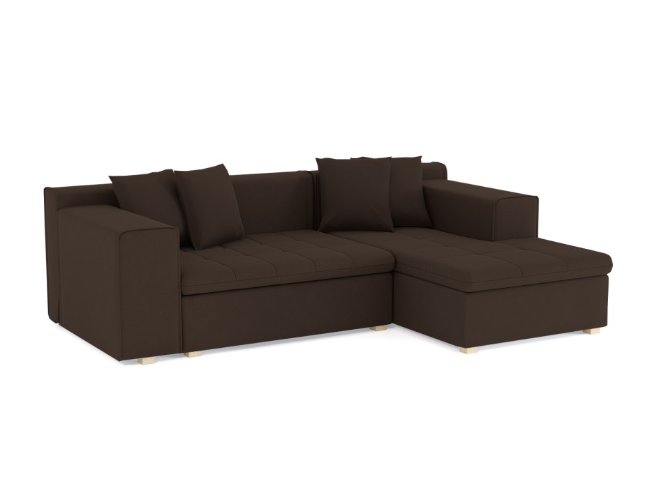 Диваны угловые в гостиную, Диван угловой Чикаго без механизма, велюр