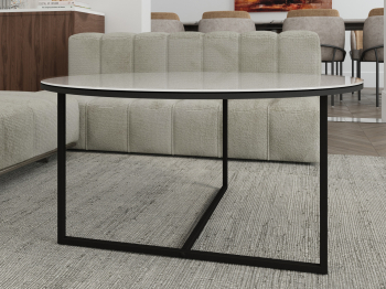 Стол журнальный Маджоре Glass белая Lacobel