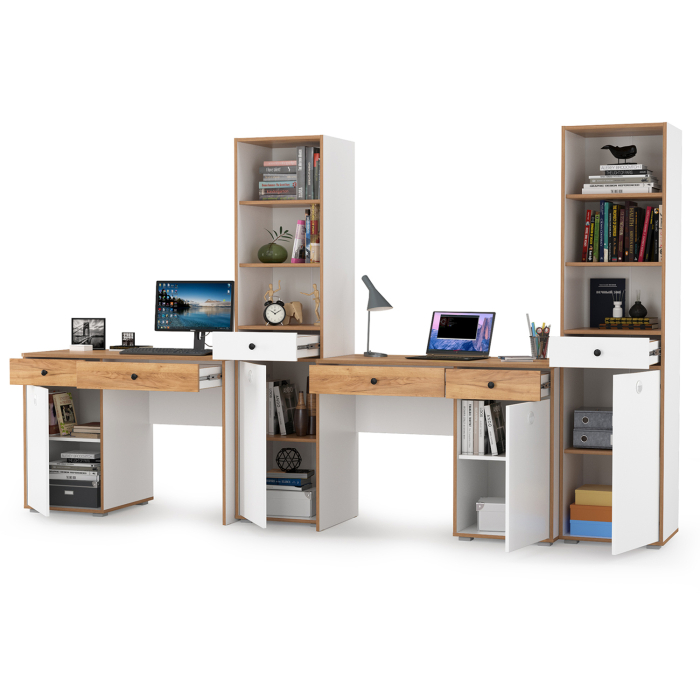 Офисная мебель, Два компьютерных стола Вуди и пенал для учебников