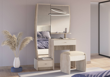 Трюмо в спальню с большими зеркалами Сицилия 4-25102