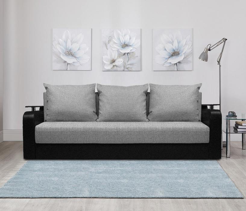 Диваны еврокнижки, Диван-кровать еврокнижка Лорд 150,  рогожка /экокожа