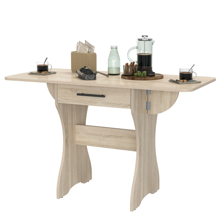 Обеденные столы, Стол обеденный раскладной с ящиком 6-02.120