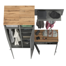 Два пенала в прихожую и тумба с вешалкой Остин