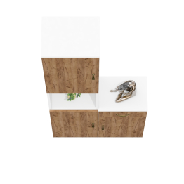 Тумба с выдвижным ящиком и дверкой и пенал с нишей Лидер-8.