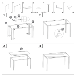 Стеклянный обеденный стол Мебель--24 DT-1481