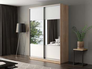 Шкаф-купе Айсберг 170 СОНОМА (белый/комбинированный)