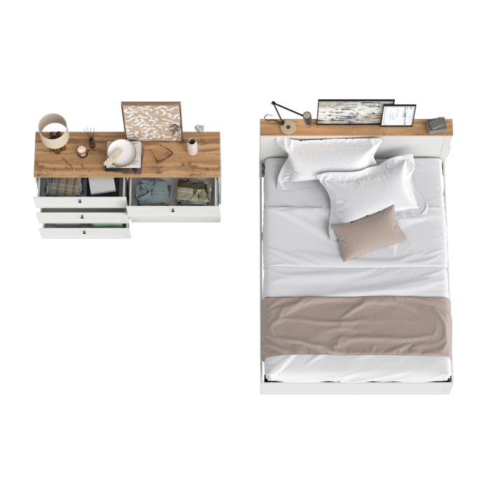 Спальные гарнитуры, Большой вместительный комод Остин 16.240 кровать Остин 1600