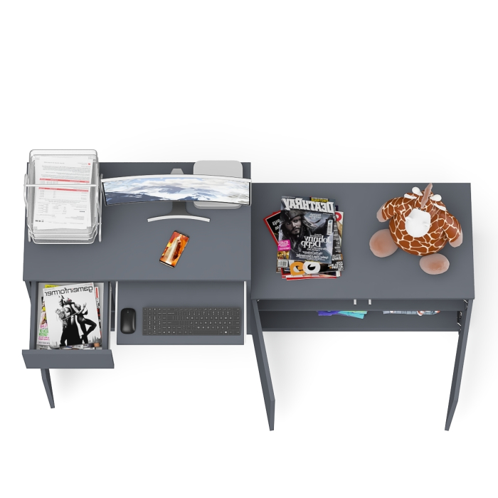 Прямые компьютерные столы, Компьютерный стол ящик и дверка Мори МС-1 левый с широкой тумбой 900