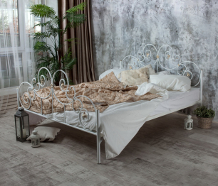 Кованая кровать Афина 1.8 с двумя спинками