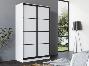 Шкаф купе 2-х дверный Амстердам 120 (белый/глухой)