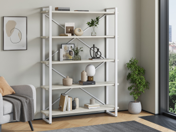 Стеллаж Айсберг Лофт 120х182-2 белый