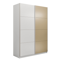 Шкаф-купе Прайм 2-х дверный ДСП/Стекло фисташка/Доводчики 160х57х230