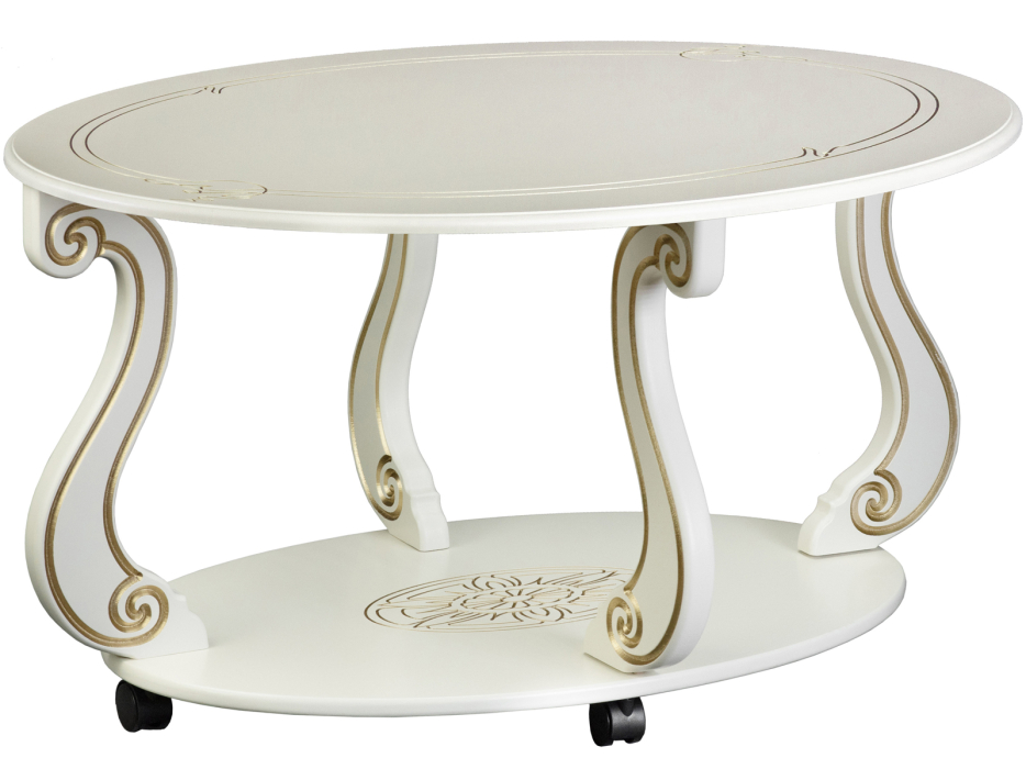 Кофейные столики, Стол журнальный Мебелик Овация (М) на колесах