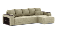 Диваны угловые в гостиную, Диван-кровать угловой Дубай еврокнижка, рогожка