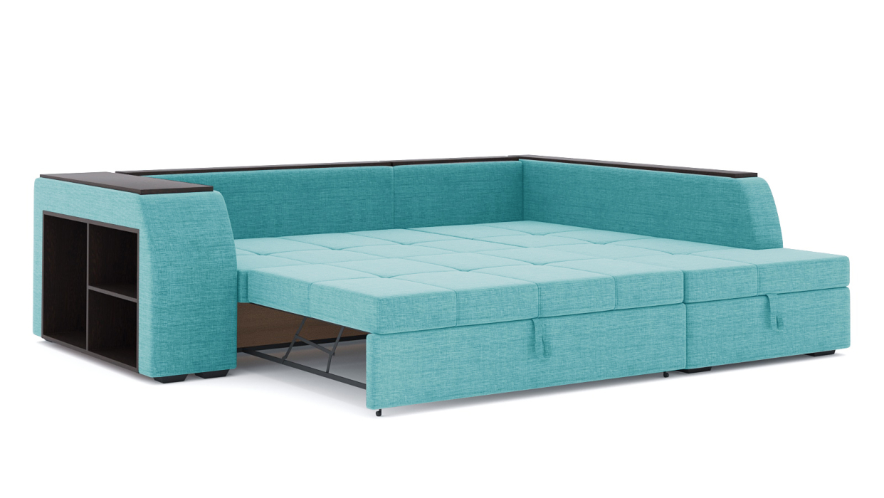 Диваны угловые в гостиную, Диван-кровать угловой Брюссель дельфин, рогожка