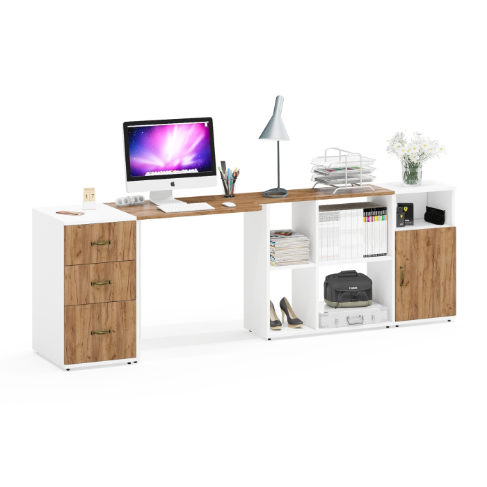 Домашние кабинеты, Рабочее место из письменного стола-трансформера и двух тумб Лидер-8.