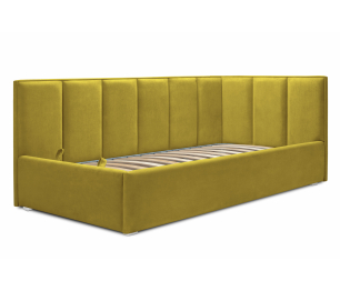 Кровать угловая 120 с подъемным механизмом, микровелюр