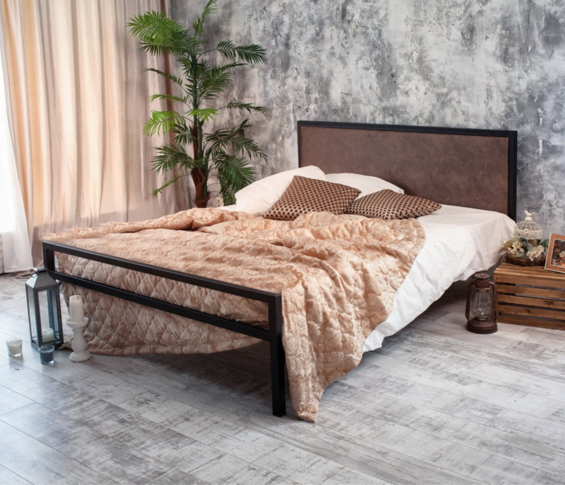 Кровати 160х200, Кровать в стиле лофт Лоренцо 1.6 (Черный)