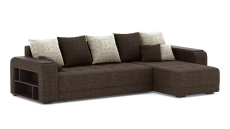 Диваны угловые в гостиную, Диван-кровать угловой Дубай еврокнижка, рогожка