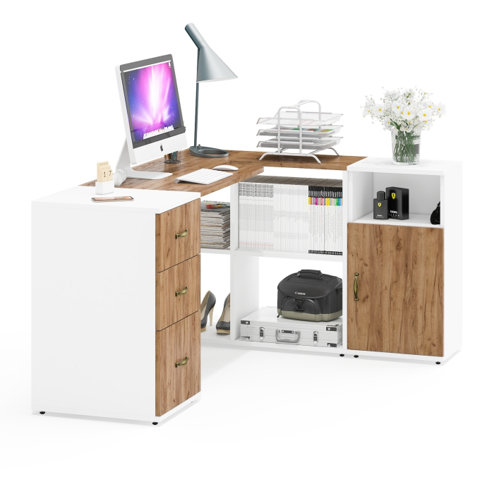 Домашние кабинеты, Рабочее место из письменного стола-трансформера и двух тумб Лидер-8.