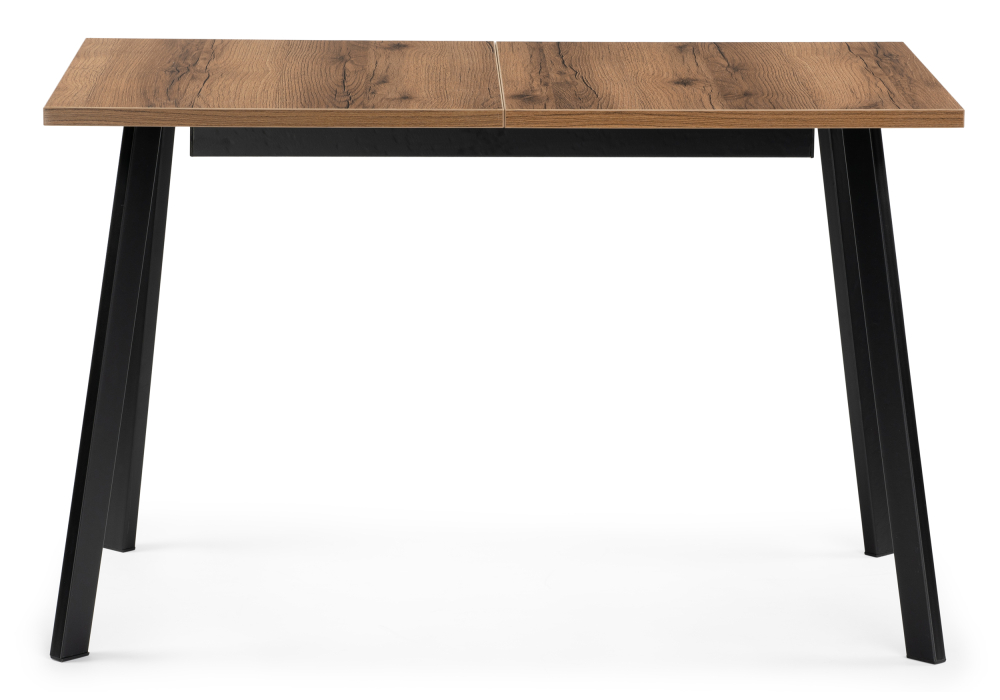 Обеденные столы, Стол деревянный Колон Лофт 120 25 мм (дуб делано темный / матовый черный)