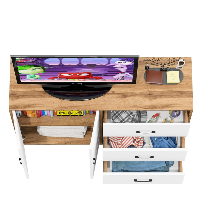 Комоды, Комод-тумба две дверки и три ящика РВК 123-1204