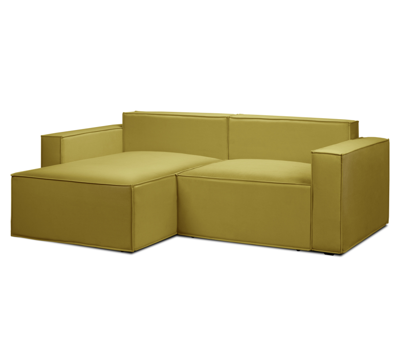 Диваны угловые в гостиную, Диван угловой Чикаго со спальным местом, микровелюр