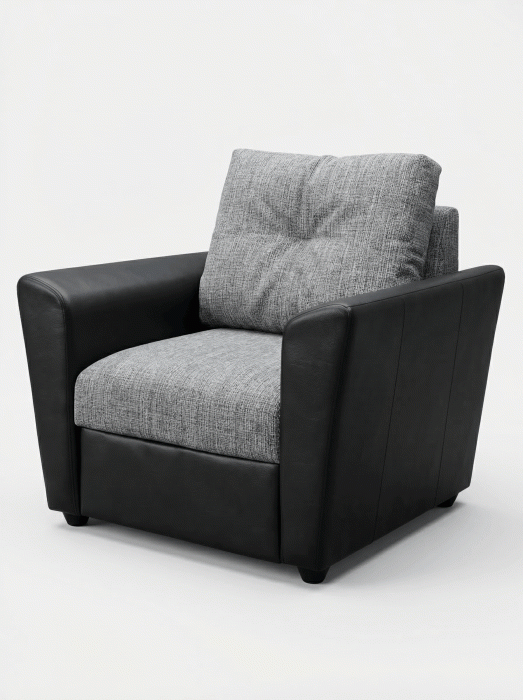 Мягкая мебель, Кресло Амстердам , рогожка/экокожа