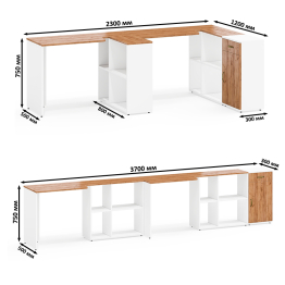 Мебель для домашнего офиса для двоих человек Лидер-8