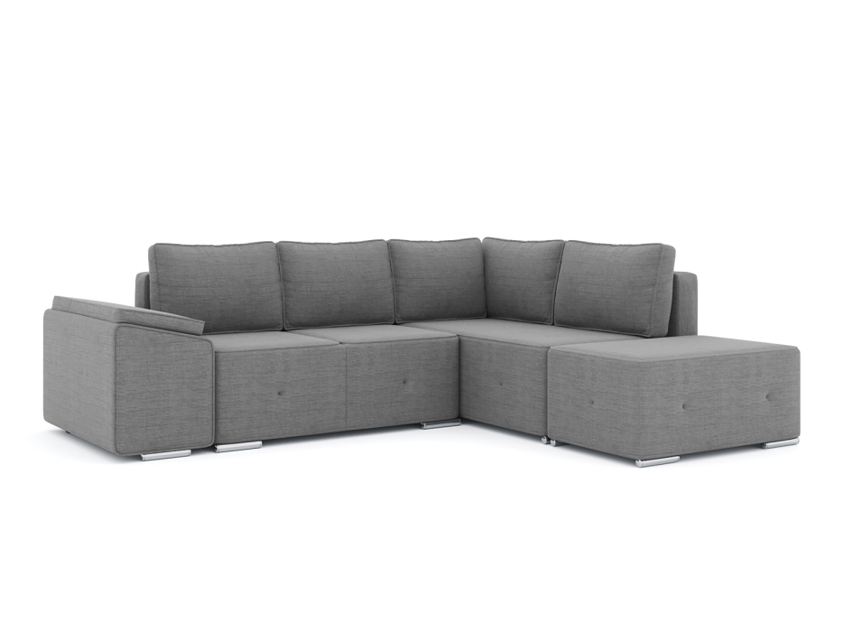 Диваны угловые в гостиную, Диван-кровать угловой Хавьер  ПБ еврокнижка, рогожка Люкс