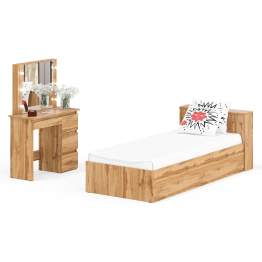 Кровать с ящиками Ксения 900 и столик косметический с подсветкой Сура